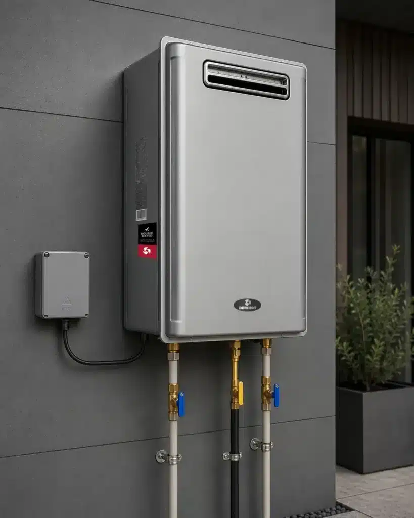 Dewhot Indoor and Outdoor Geyser Sizes